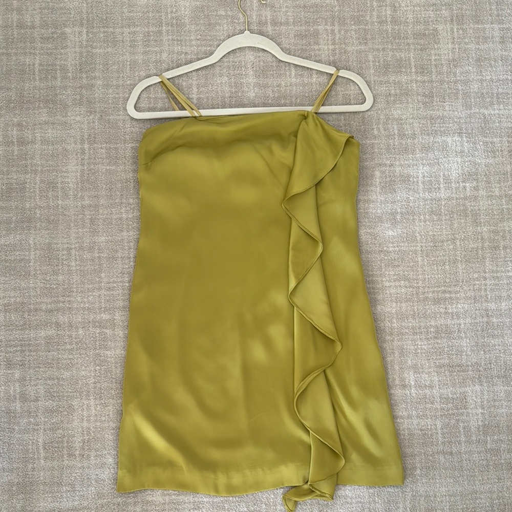 BCBG Elegant Olive Green Dress